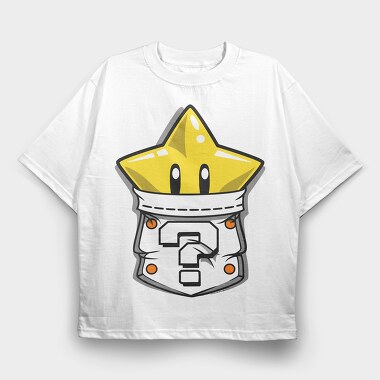 Question Mark Star, Tricou Oversize Barbati (Unisex)