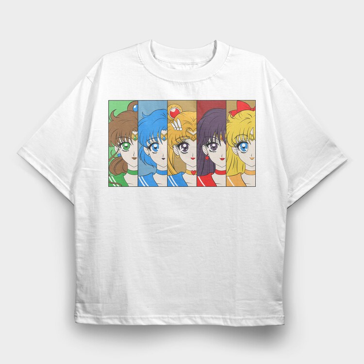 Sailor Moon Squad, Tricou Oversize Barbati (Unisex)