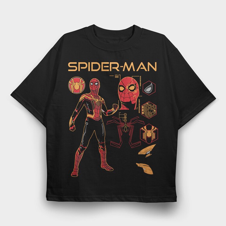 Spider Tech Suit, Tricou Oversize Barbati (Unisex)