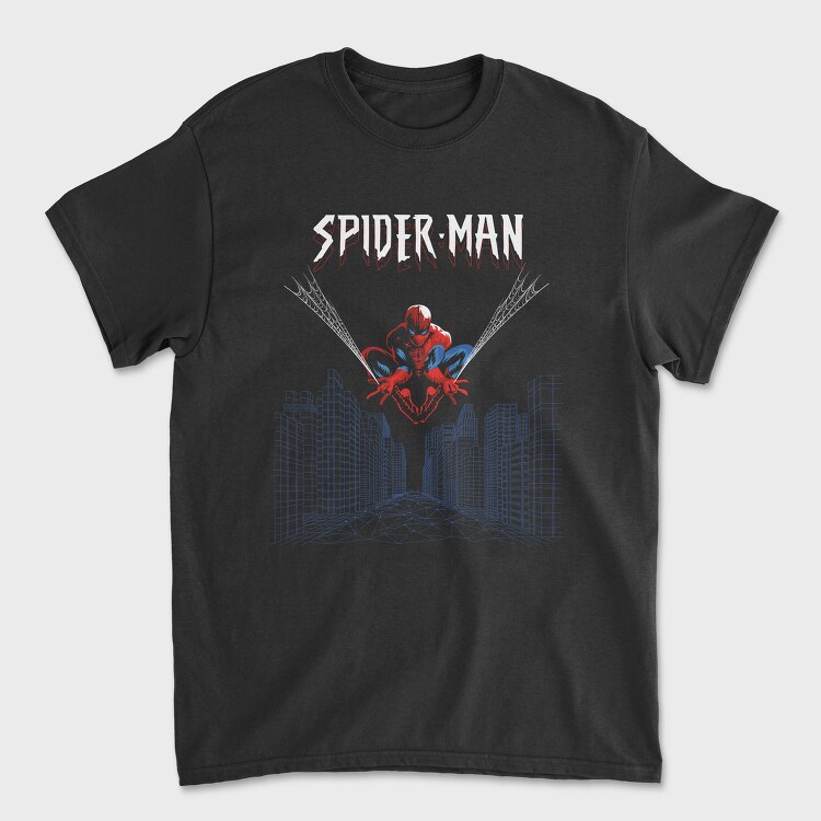 Spiderman Cityscape, Tricou Barbati (Unisex)