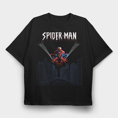 Spiderman Cityscape, Tricou Oversize Barbati (Unisex)