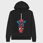 Spiderman Heart Beat, Hanorac Oversize Barbati (Unisex)