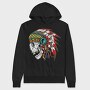 Skull Chief Feathers, Hanorac Oversize Barbati (Unisex)