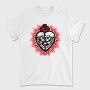 Skull Heart Fire, Tricou Barbati (Unisex)