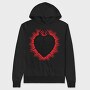 Skull Heart Fire, Hanorac Oversize Barbati (Unisex)