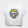 Skull Pirate Destiny, Tricou Oversize Barbati (Unisex)