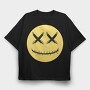 Smiley Skull, Tricou Oversize Barbati (Unisex)