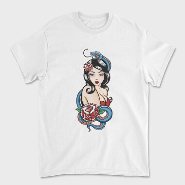 Snake Rose Beauty, Tricou Barbati (Unisex)