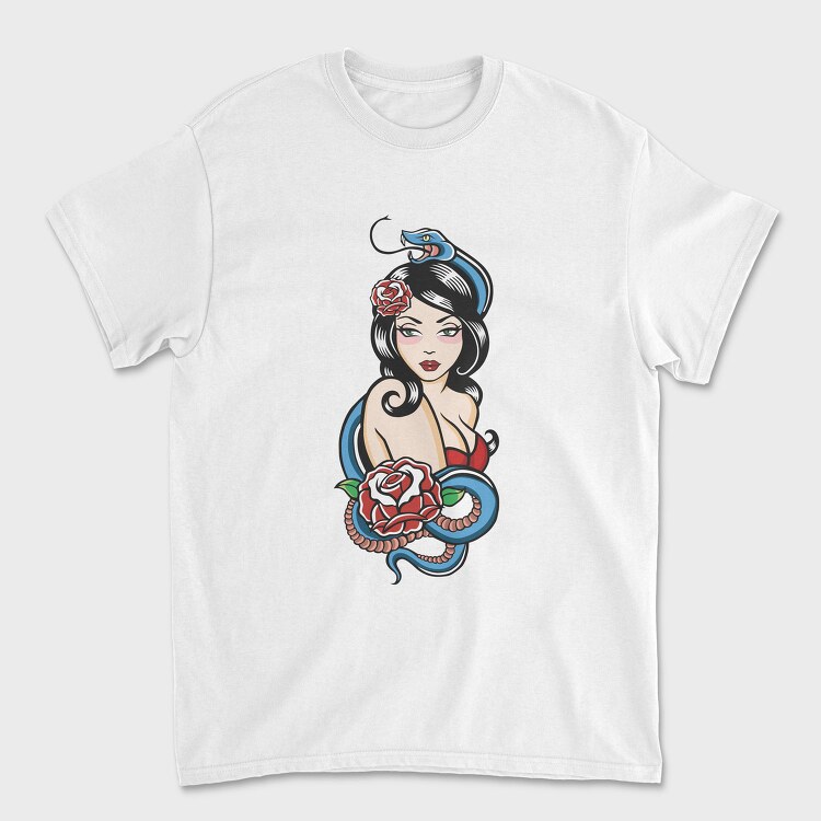 Snake Rose Beauty, Tricou Barbati (Unisex)