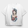 Snake Rose Beauty, Tricou Oversize Barbati (Unisex)