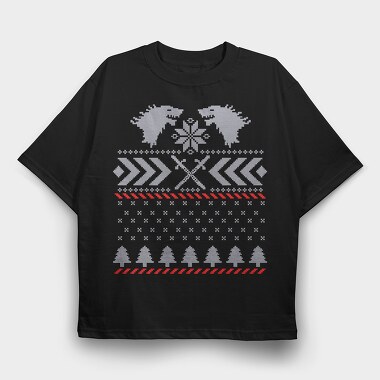 Snowflake Xmas, Tricou Oversize Barbati (Unisex)