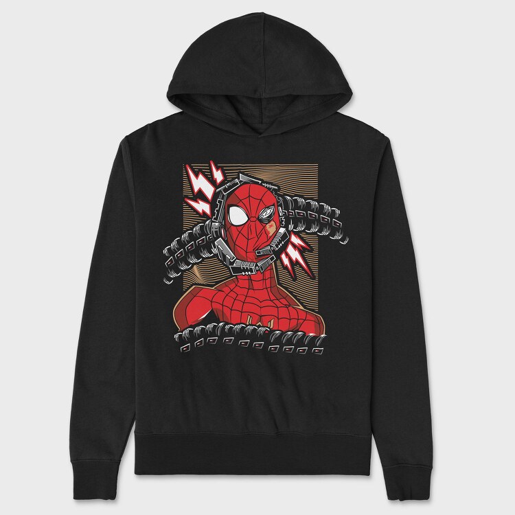 Spiderman Lightning Strike, Hanorac Oversize Barbati (Unisex)