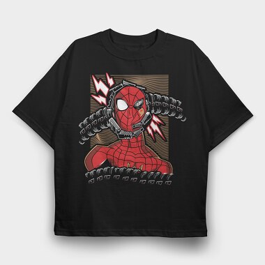 Spiderman Lightning Strike, Tricou Oversize Barbati (Unisex)