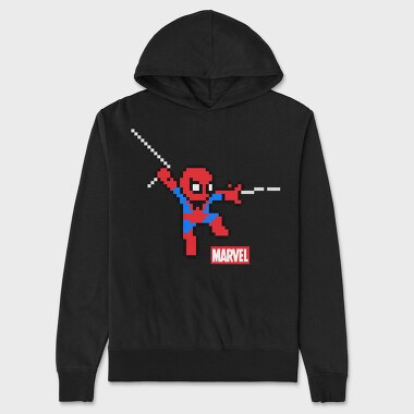 Spiderman Pixel Marvel, Hanorac Oversize Barbati (Unisex)