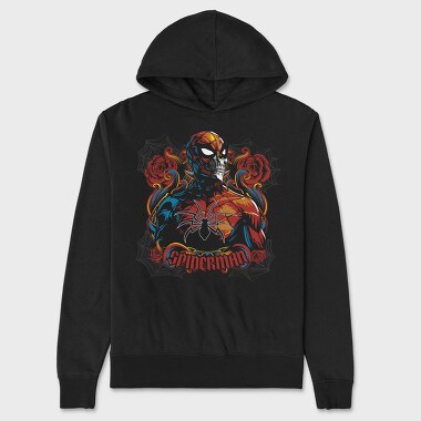 Spiderman Roses, Hanorac Oversize Barbati (Unisex)