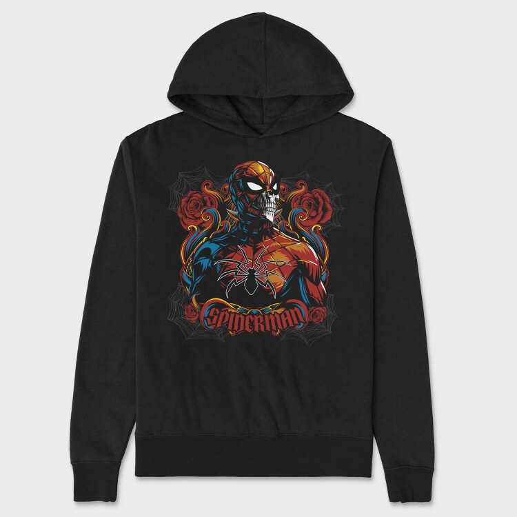 Spiderman Roses, Hanorac Oversize Barbati (Unisex)
