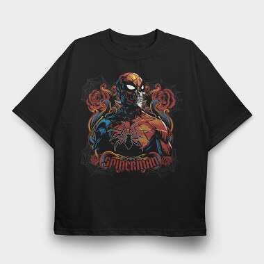 Spiderman Roses, Tricou Oversize Barbati (Unisex)