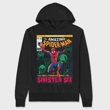 Spiderman Sinister Six, Hanorac Oversize Barbati (Unisex)