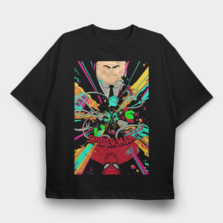 Spiderman Splash 2, Tricou Oversize Barbati (Unisex)