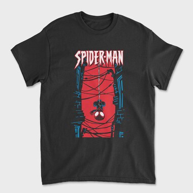 Spiderman Web City, Tricou Barbati (Unisex)