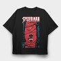 Spiderman Web City, Tricou Oversize Barbati (Unisex)
