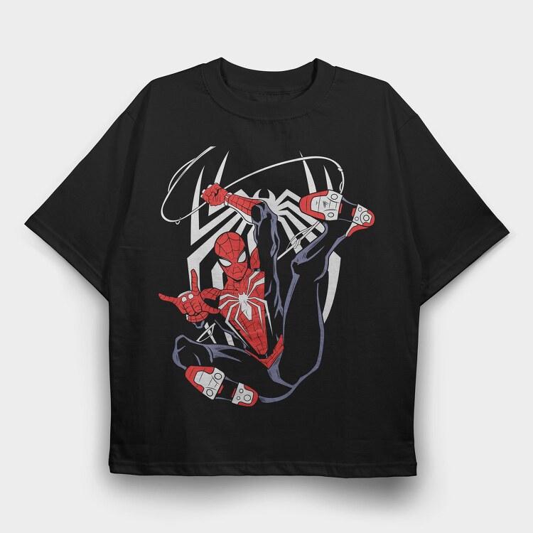 Spiderman Web Spin 3, Tricou Oversize Barbati (Unisex)