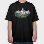 Foggy Mountain Peak, Tricou Oversize Barbati (Unisex)