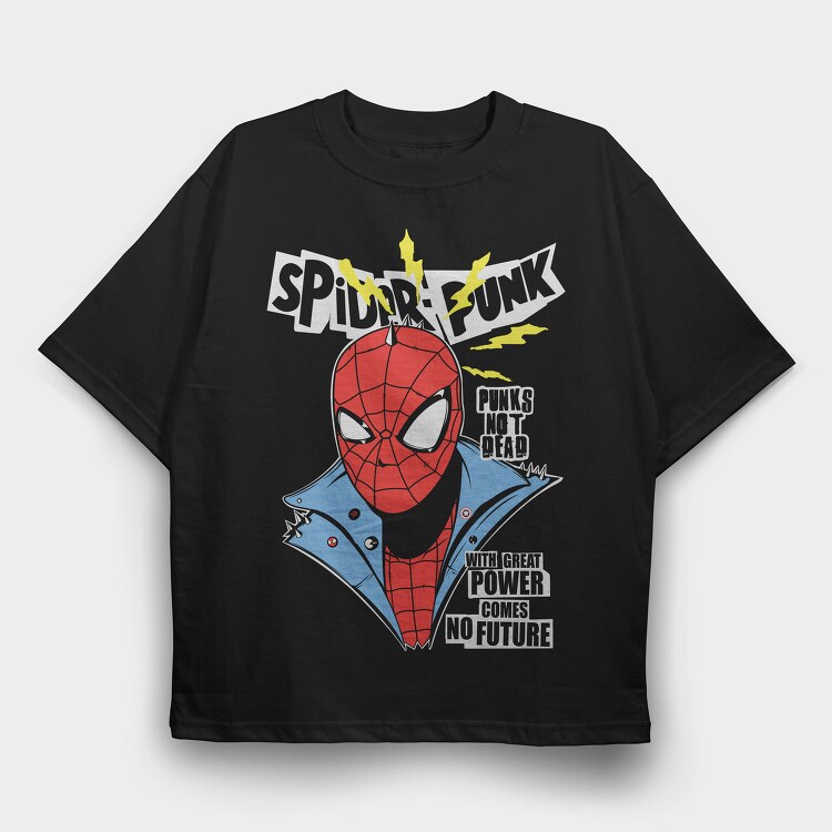 Spiderpunk Power, Tricou Oversize Barbati (Unisex)