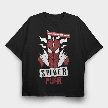 Spiderpunk Tour, Tricou Oversize Barbati (Unisex)