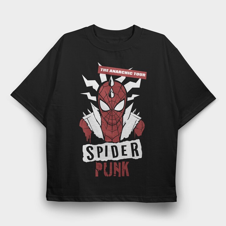 Spiderpunk Tour, Tricou Oversize Barbati (Unisex)