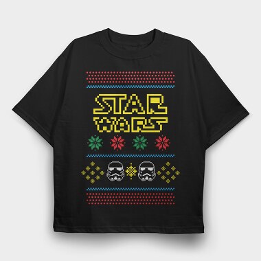 Star Wars Festive Sweater, Tricou Oversize Barbati (Unisex)
