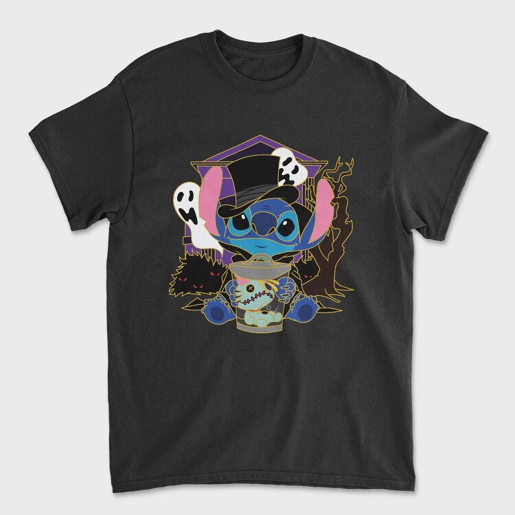 Stitch Ghost Halloween, Tricou Barbati (Unisex)