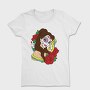Sugar Skull Rose Clock, Tricou Femei