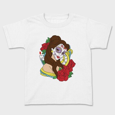 Sugar Skull Rose Clock, Tricou Copii
