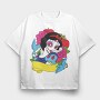 Sugar Skull Snow White, Tricou Oversize Barbati (Unisex)