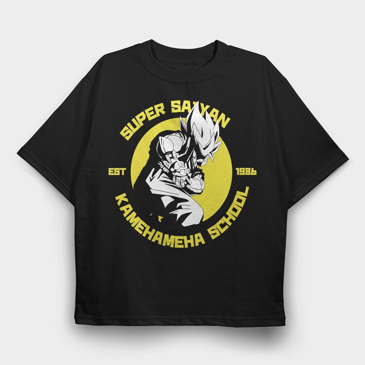 Super Saiyan School, Tricou Oversize Barbati (Unisex)
