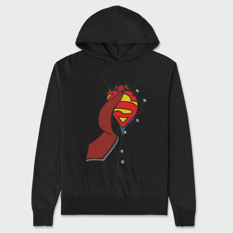 Superman Shield, Hanorac Oversize Barbati (Unisex)