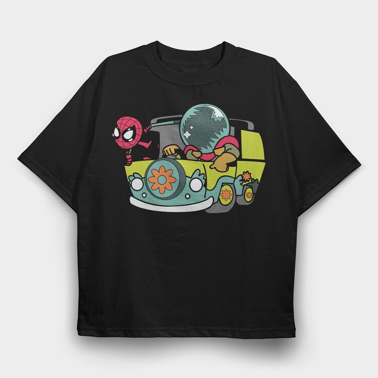 Spiderman Surf Van, Tricou Oversize Barbati (Unisex)