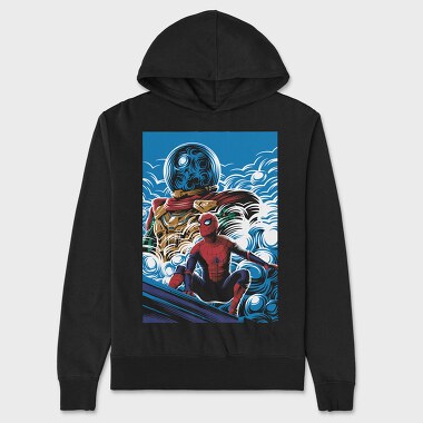 Spiderman Surfing Storm, Hanorac Oversize Barbati (Unisex)