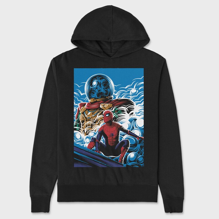 Spiderman Surfing Storm, Hanorac Oversize Barbati (Unisex)