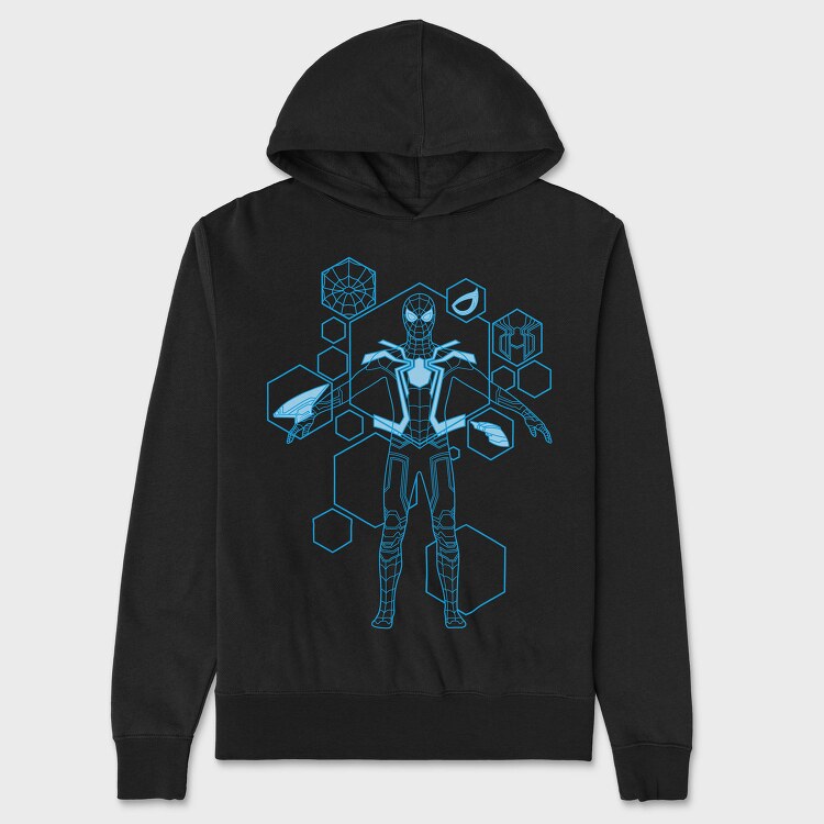 Spiderman Tech Hex, Hanorac Oversize Barbati (Unisex)