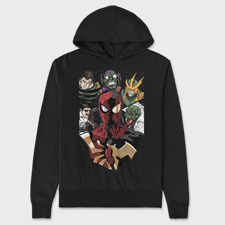 Spiderman Venom Symbiote, Hanorac Oversize Barbati (Unisex)