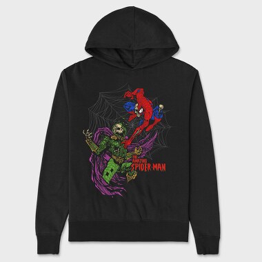 Spiderman Web Art, Hanorac Oversize Barbati (Unisex)