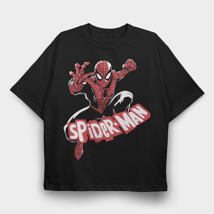 Spiderman Web Crawl, Tricou Oversize Barbati (Unisex)