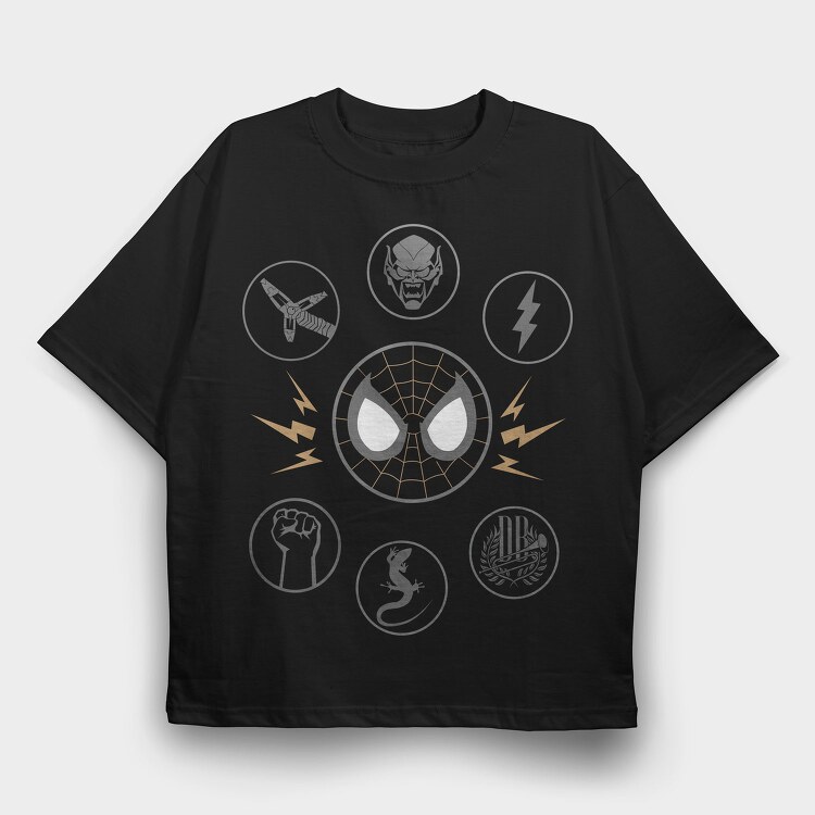 Spiderman Web Spin, Tricou Oversize Barbati (Unisex)