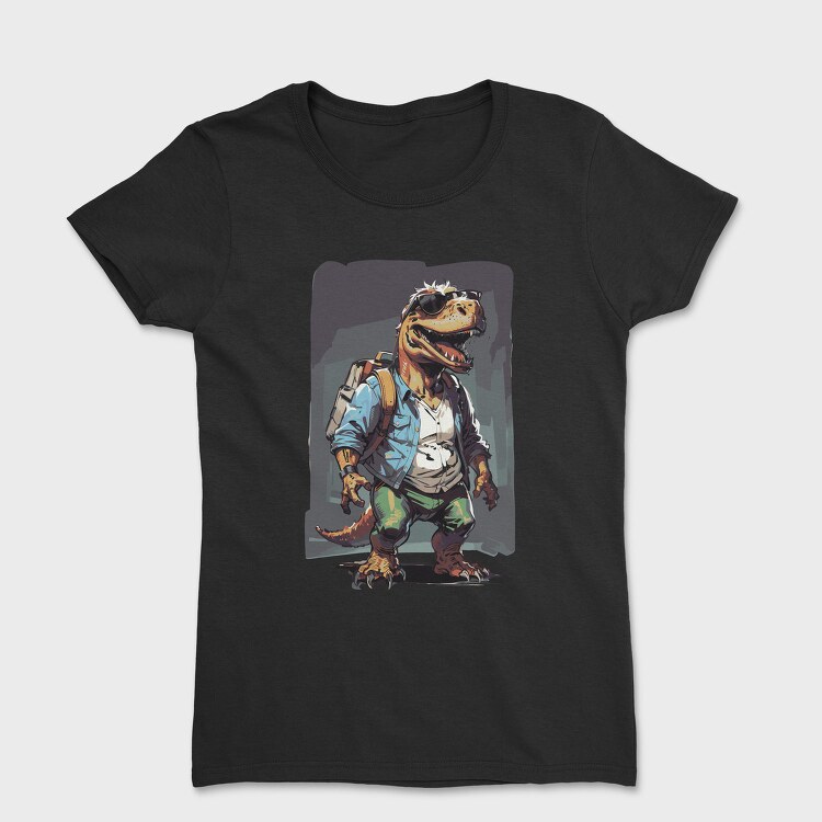 Adventurous Dinosaur T Rex, Tricou Femei