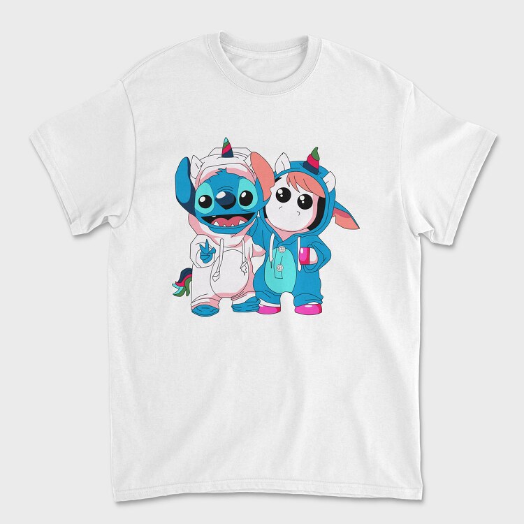 Stitch Unicorn Hoodie, Tricou Barbati (Unisex)