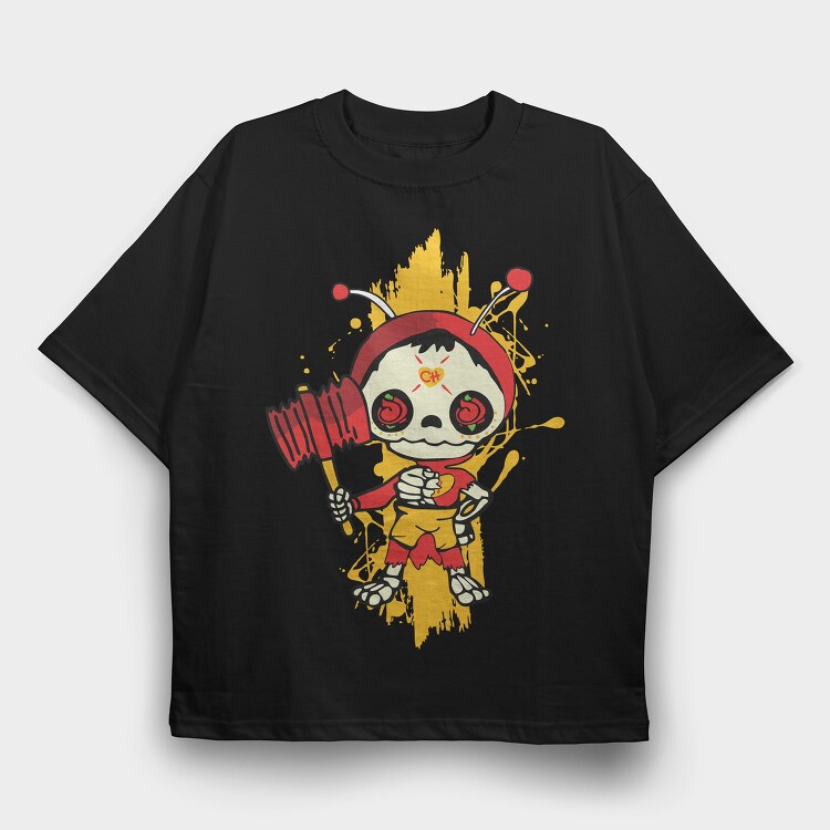 Sugar Skull Cherub, Tricou Oversize Barbati (Unisex)