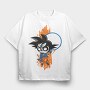 Sugar Skull Goku, Tricou Oversize Barbati (Unisex)