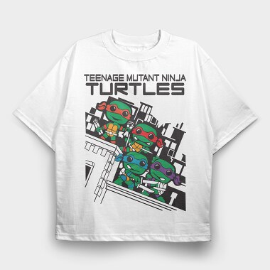 Teenage Mutant Ninja Turtles, Tricou Oversize Barbati (Unisex)